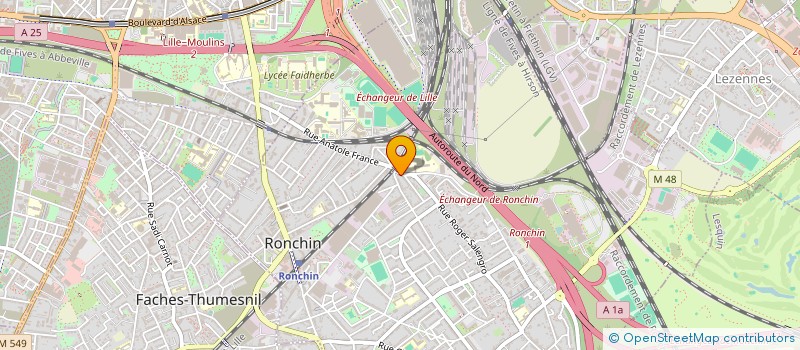 localisation de l'entreprise SCI YL  RONCHIN