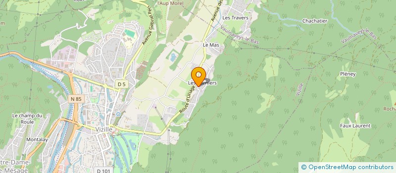 localisation de l'entreprise SCI YO & CES  VIZILLE