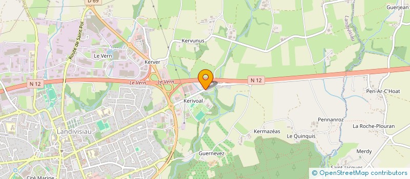 localisation de l'entreprise SCI YOK  LANDIVISIAU