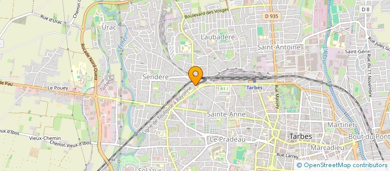 localisation de l'entreprise SCI YOKEMA  TARBES