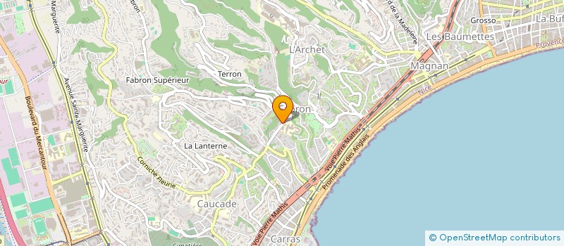 localisation de l'entreprise SCI YOLIA à NICE