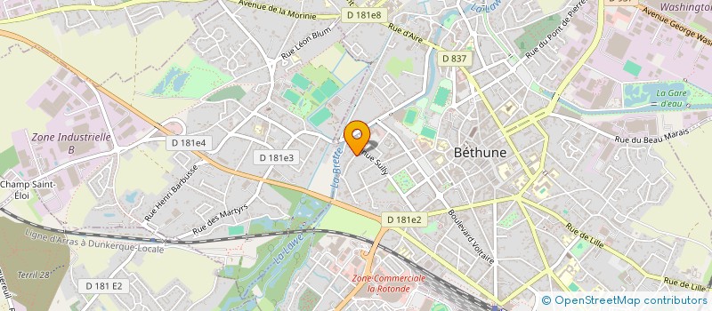 localisation de l'entreprise SCI YOLINE  BETHUNE