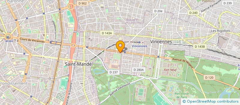 localisation de l'entreprise SCI YONA OPTICAL à SAINT-MANDE