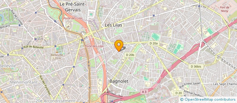 localisation de l'entreprise SCI YORANE  BAGNOLET