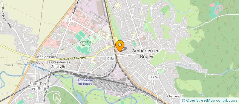 localisation de l'entreprise SCI YORFLAM  AMBERIEU-EN-BUGEY