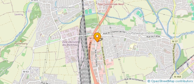 localisation de l'entreprise SCI YOSSI  SOUFFELWEYERSHEIM