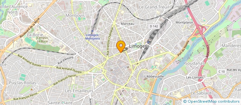 localisation de l'entreprise SCI YOUNGCOS à LIMOGES