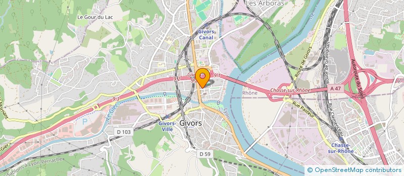 localisation de l'entreprise SCI YSC  GIVORS