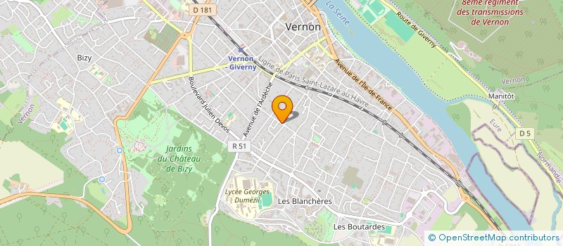 localisation de l'entreprise SCI YSCB  VERNON