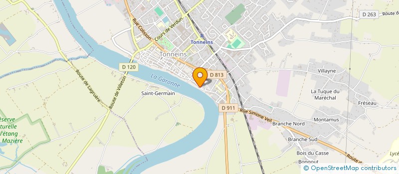 localisation de l'entreprise SCI YSER-TONNEINS  TONNEINS