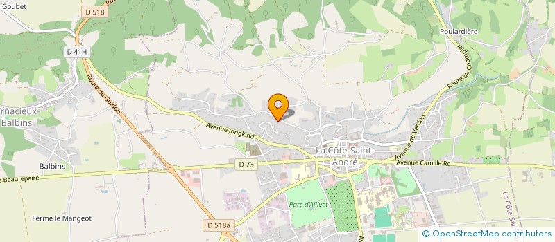 localisation de l'entreprise SCI YSLE  LA COTE-SAINT-ANDRE