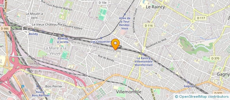 localisation de l'entreprise SCI YSR à VILLEMOMBLE