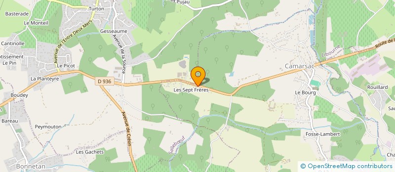 localisation de l'entreprise SCI YV33  CAMARSAC