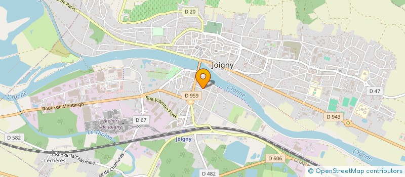 localisation de l'entreprise SCI YVAN à JOIGNY