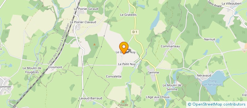 localisation de l'entreprise SCI YVOCHAN  SAINT-MAURICE-LA-SOUTERRAINE