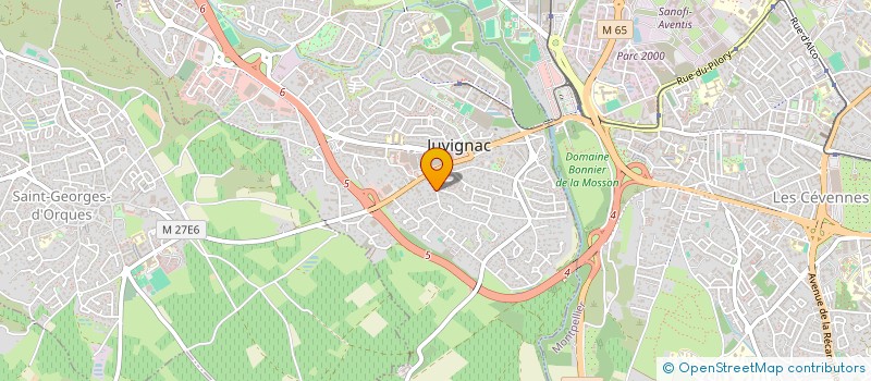 localisation de l'entreprise SCI YVOVIE  JUVIGNAC