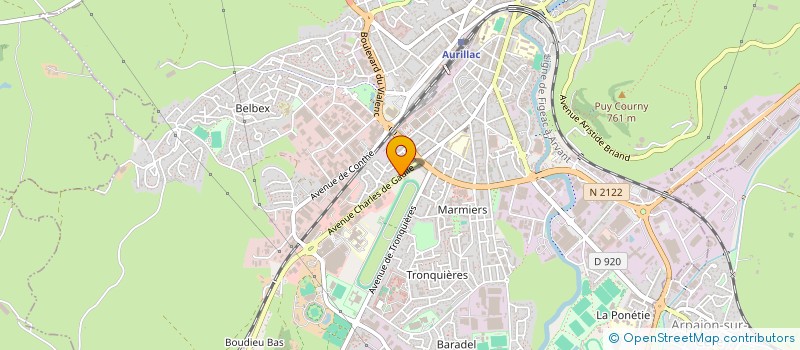 localisation de l'entreprise SCI ZAC à AURILLAC