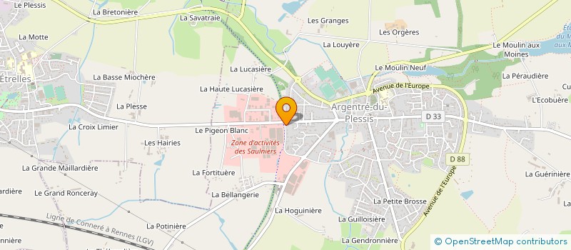 localisation de l'entreprise SCI ZAGORA  ARGENTRE-DU-PLESSIS