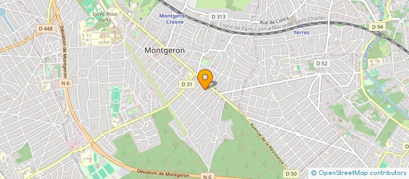 localisation de l'entreprise SCI ZANUCCHI-MERLI à MONTGERON