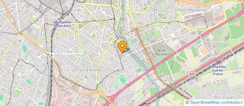 localisation de l'entreprise SCI ZAP à MONTPELLIER