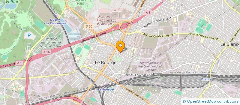 localisation de l'entreprise SCI ZARGA à LE BOURGET