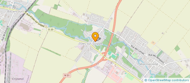 localisation de l'entreprise SCI ZASH  ISLES-SUR-SUIPPE