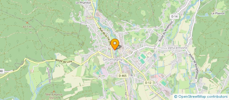 localisation de l'entreprise SCI ZASTEK  GIROMAGNY