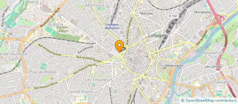 localisation de l'entreprise SCI ZEN à LIMOGES
