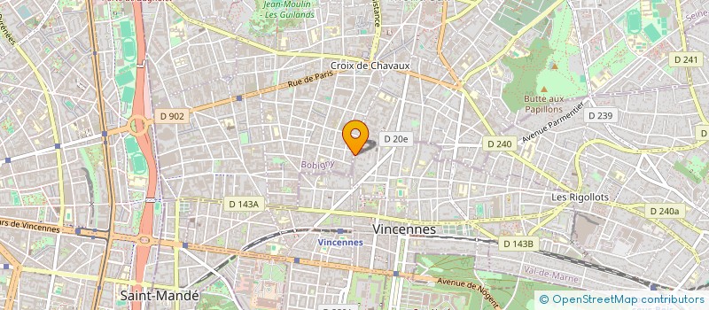 localisation de l'entreprise SCI ZENITH 94 à VINCENNES