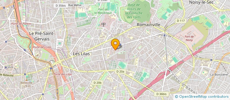 localisation de l'entreprise SCI ZERROUKI AND CO à LES LILAS