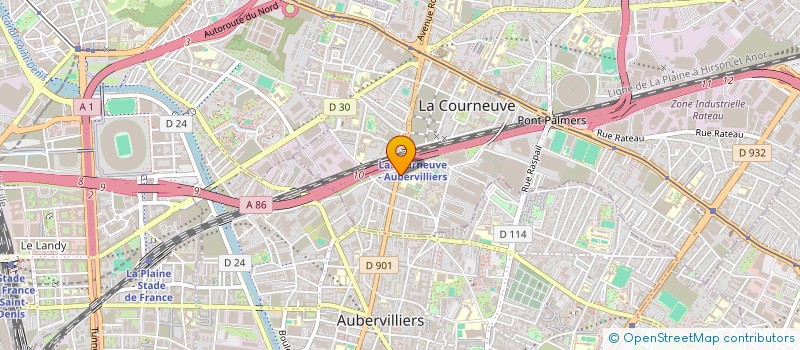 localisation de l'entreprise SCI ZHAN à LA COURNEUVE