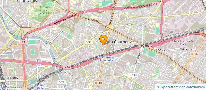 localisation de l'entreprise SCI ZHENGYE à LA COURNEUVE