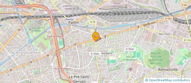 localisation de l'entreprise SCI ZHOU  PANTIN