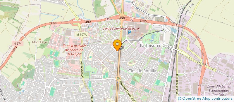 localisation de l'entreprise SCI ZIC à DIJON