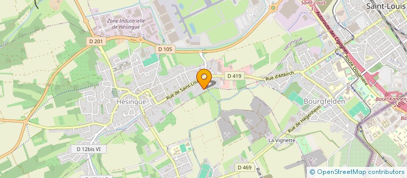 localisation de l'entreprise SCI ZIMMERMANN  HESINGUE