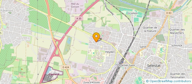 localisation de l'entreprise SCI ZIMMERMANN  SELESTAT