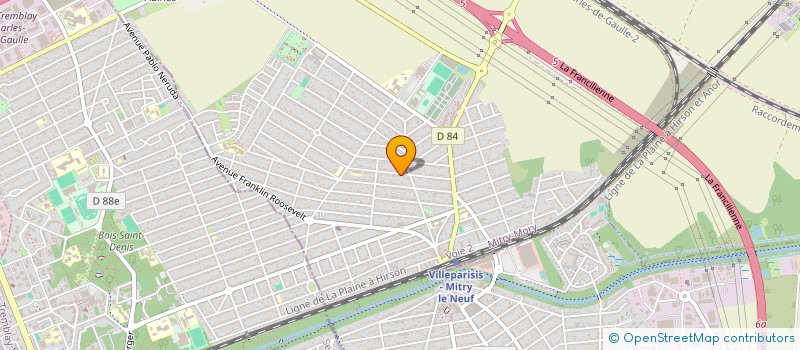 localisation de l'entreprise SCI ZOLA  MITRY-MORY