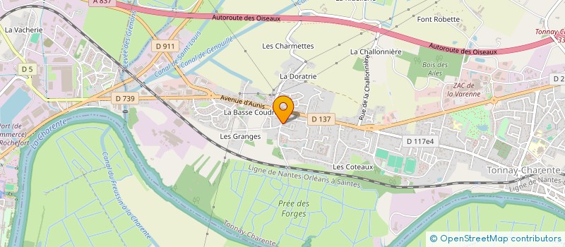 localisation de l'entreprise SCI ZORO  TONNAY-CHARENTE