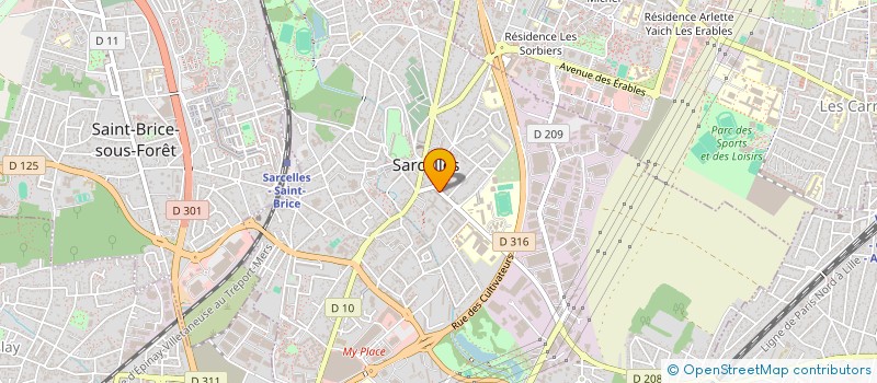 localisation de l'entreprise SCI ZS  SARCELLES