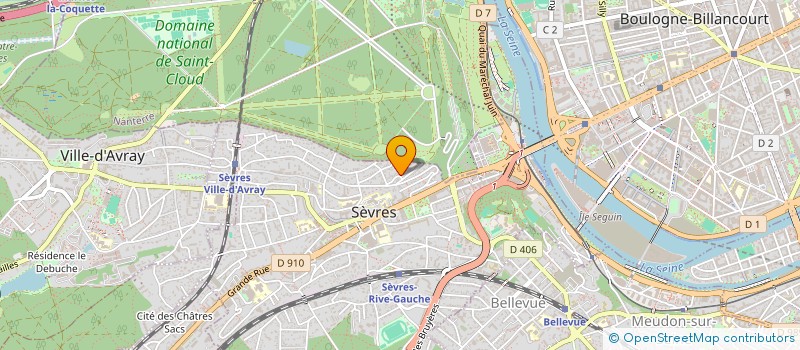 localisation de l'entreprise SCI ZSP AMPERE  SEVRES