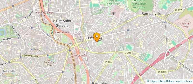 localisation de l'entreprise SCI ZUB ET ROWKA à LES LILAS