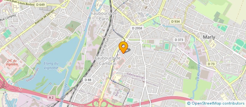 localisation de l'entreprise SCI ZURICH 1857  VALENCIENNES