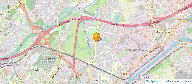 localisation de l'entreprise SCI ZYGENES  ILLZACH