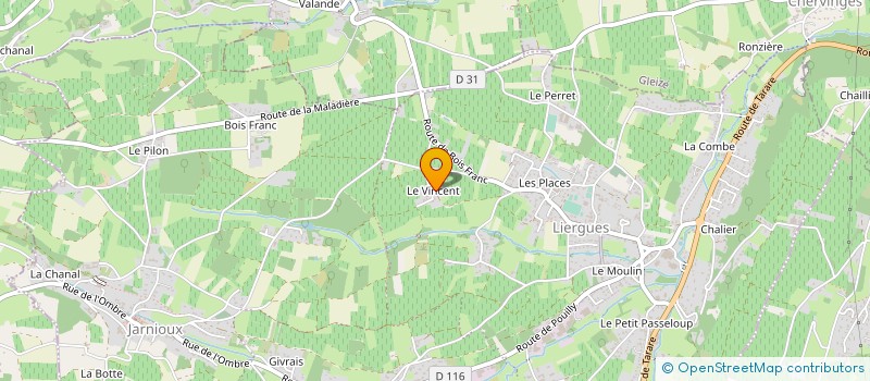 localisation de l'entreprise SCIA LA MAISON PEROUZE  PORTE DES PIERRES DOREES