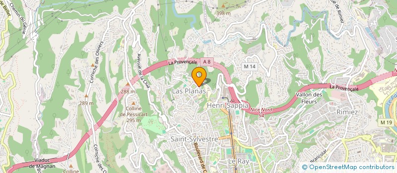 localisation de l'entreprise SCIAGE BETON DU SUD à NICE