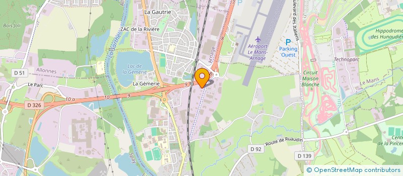 localisation de l'entreprise SCIBEL EQUIPEMENT à ARNAGE
