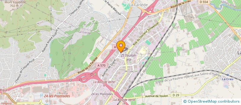 localisation de l'entreprise SCIENCE ET FLORE  LA GARDE