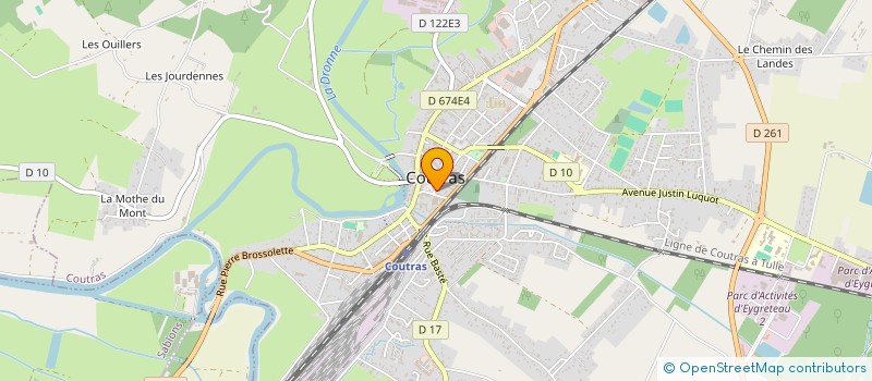 localisation de l'entreprise SCIENCE SUCREE  COUTRAS