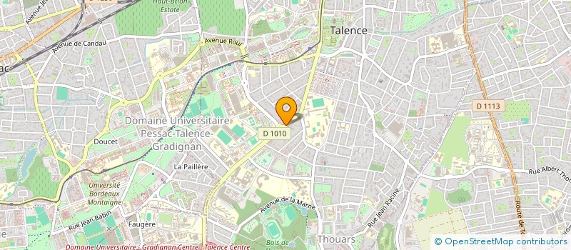 localisation de l'entreprise SCIENCE UNIVERSITE CLUB  TALENCE