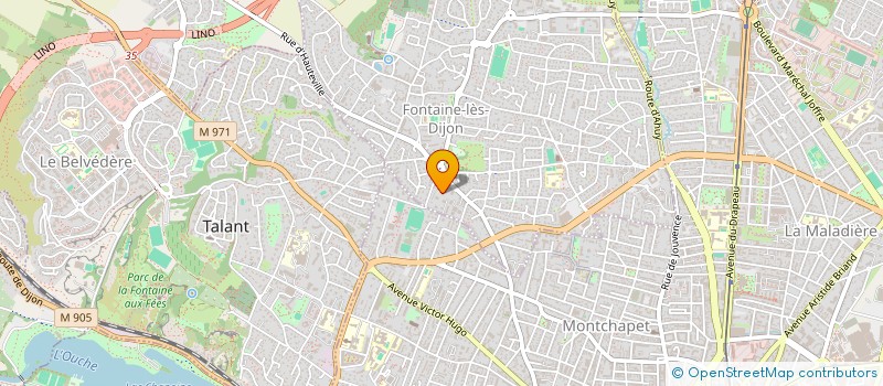 localisation de l'entreprise SCIENCES TECHNIQUES ET SANTE à FONTAINE-LES-DIJON